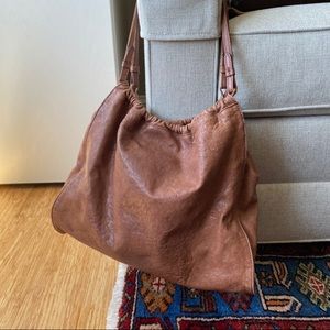 Brooks brothers genuine leather slouch bag
